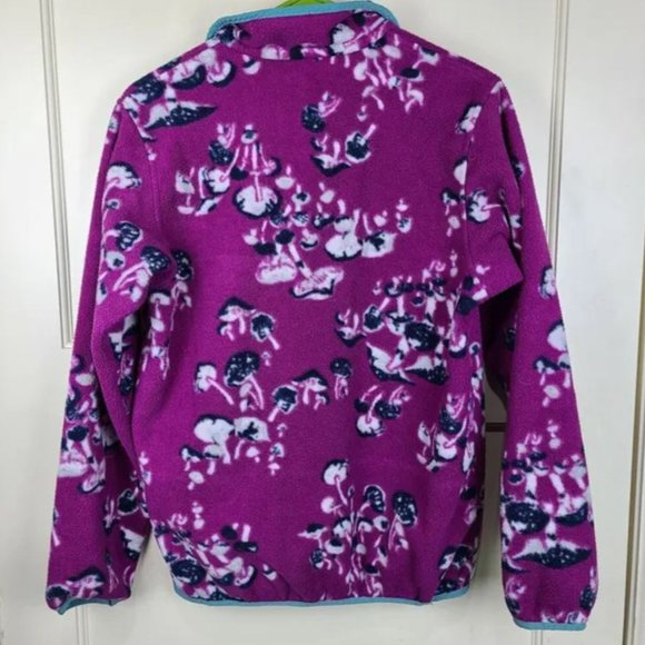 PATAGONIA Synchilla Mushroom Forest Fleece Purple Pullover Sz M - EUC - Picture 3 of 3
